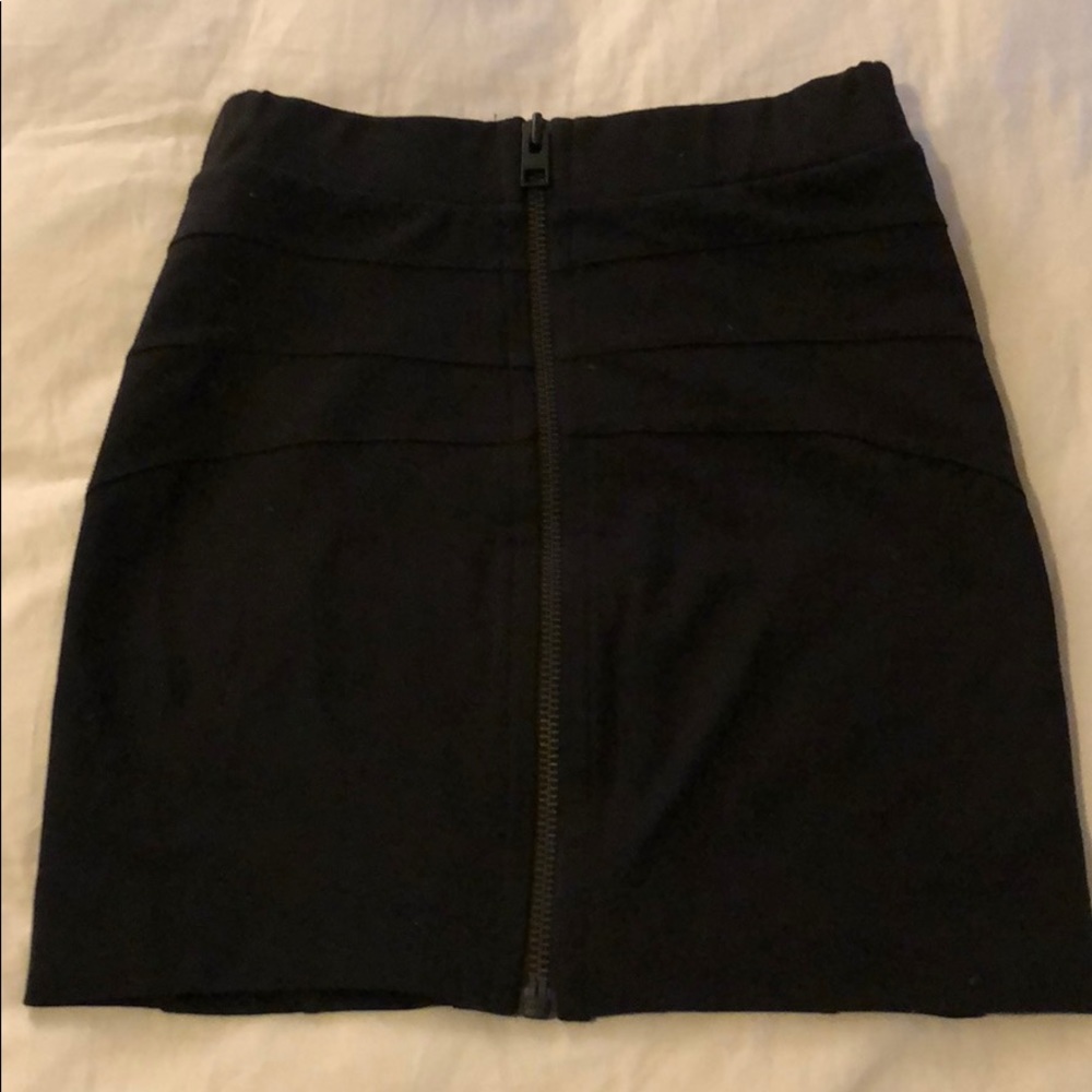 All saints black body con skirt